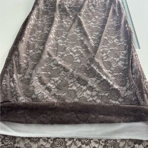 Lace dress,size M  with petticoat, white interior fabric, elastic, straps